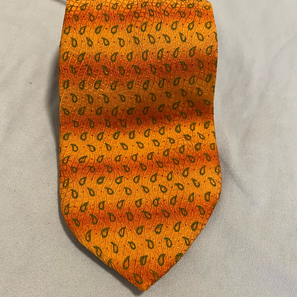 3 for $10 100% Silk Orange Pattern Necktie